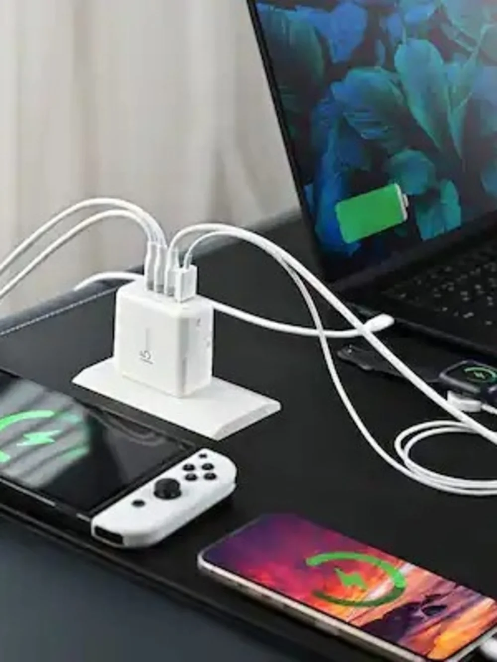 70W GaN Fast USB-C Wall Charger - White